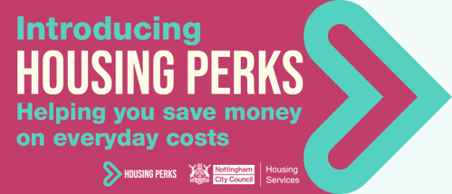 A banner image with the wording 'Introducing Housing Perks. Helping you save money on everyday costs'